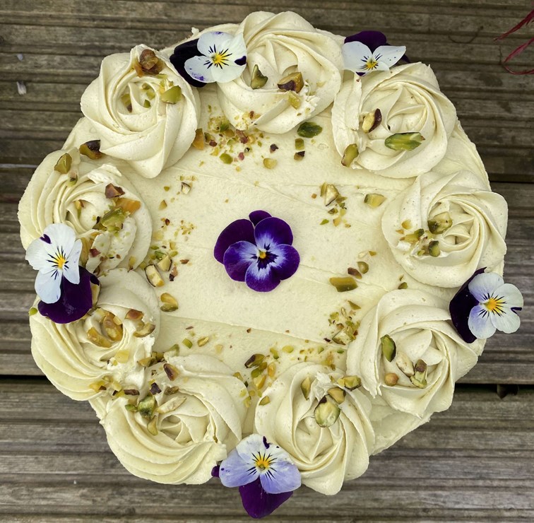 Val Stones citrus and pistachio cake