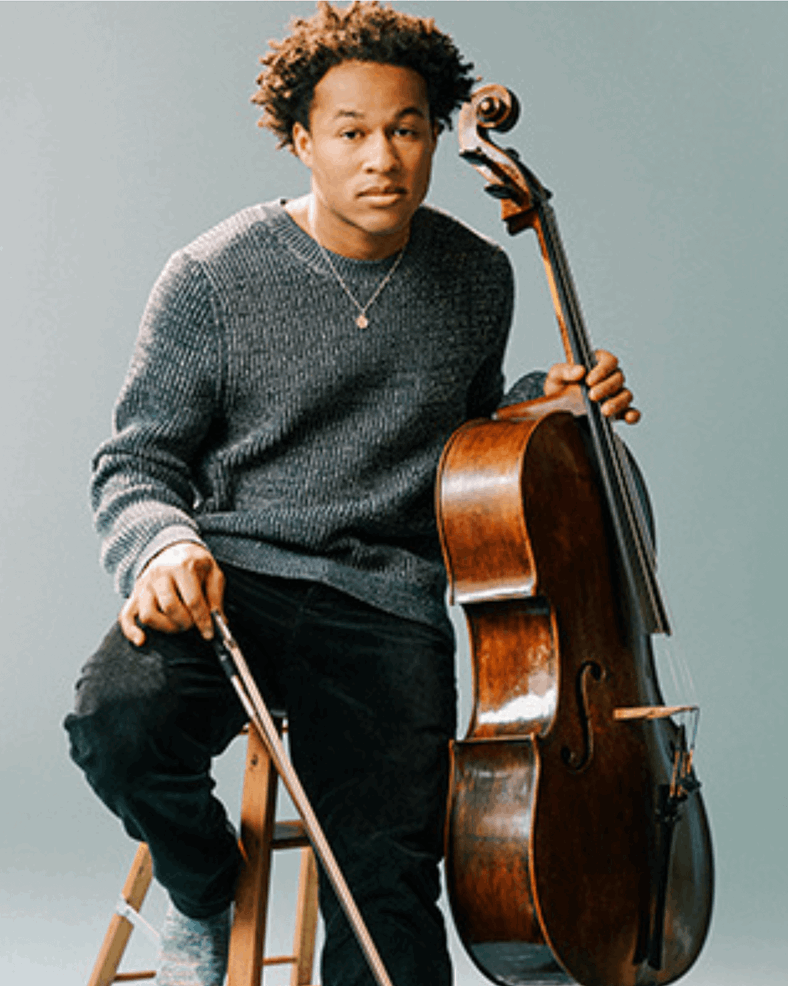Sheku Kanneh-Mason with a cello