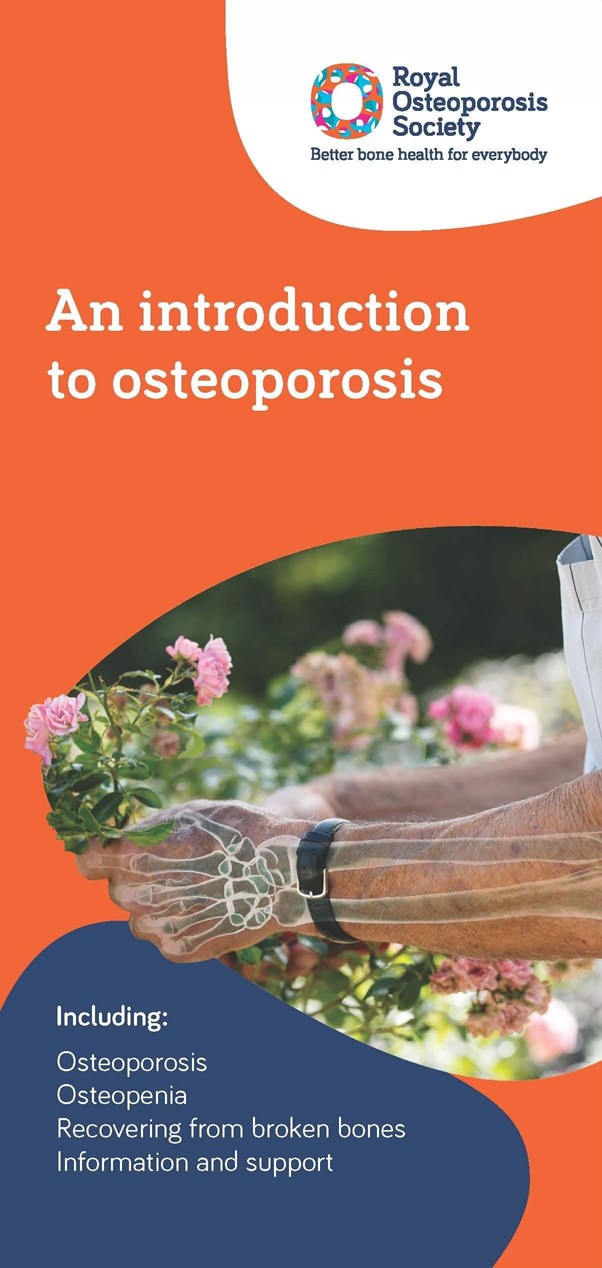 Front cover of 'An introduction to osteoporosis' leaflet