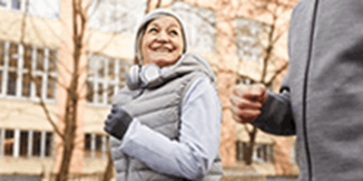 Woman Walking Outside
