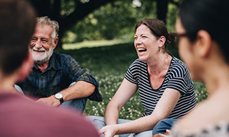Support Group Of People Talking