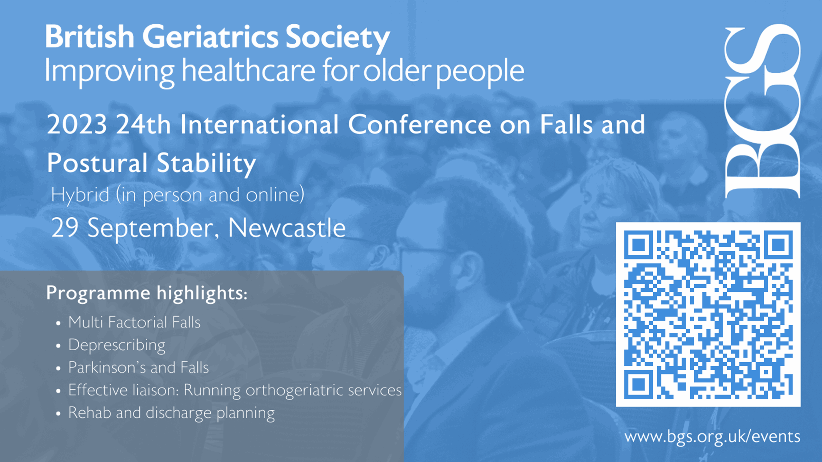 The British Geriatrics Society 2023 24Th International Conference On Falls And Postural Stability Banner