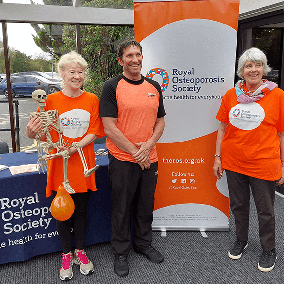 Two volunteers at the David Lloyd Gym